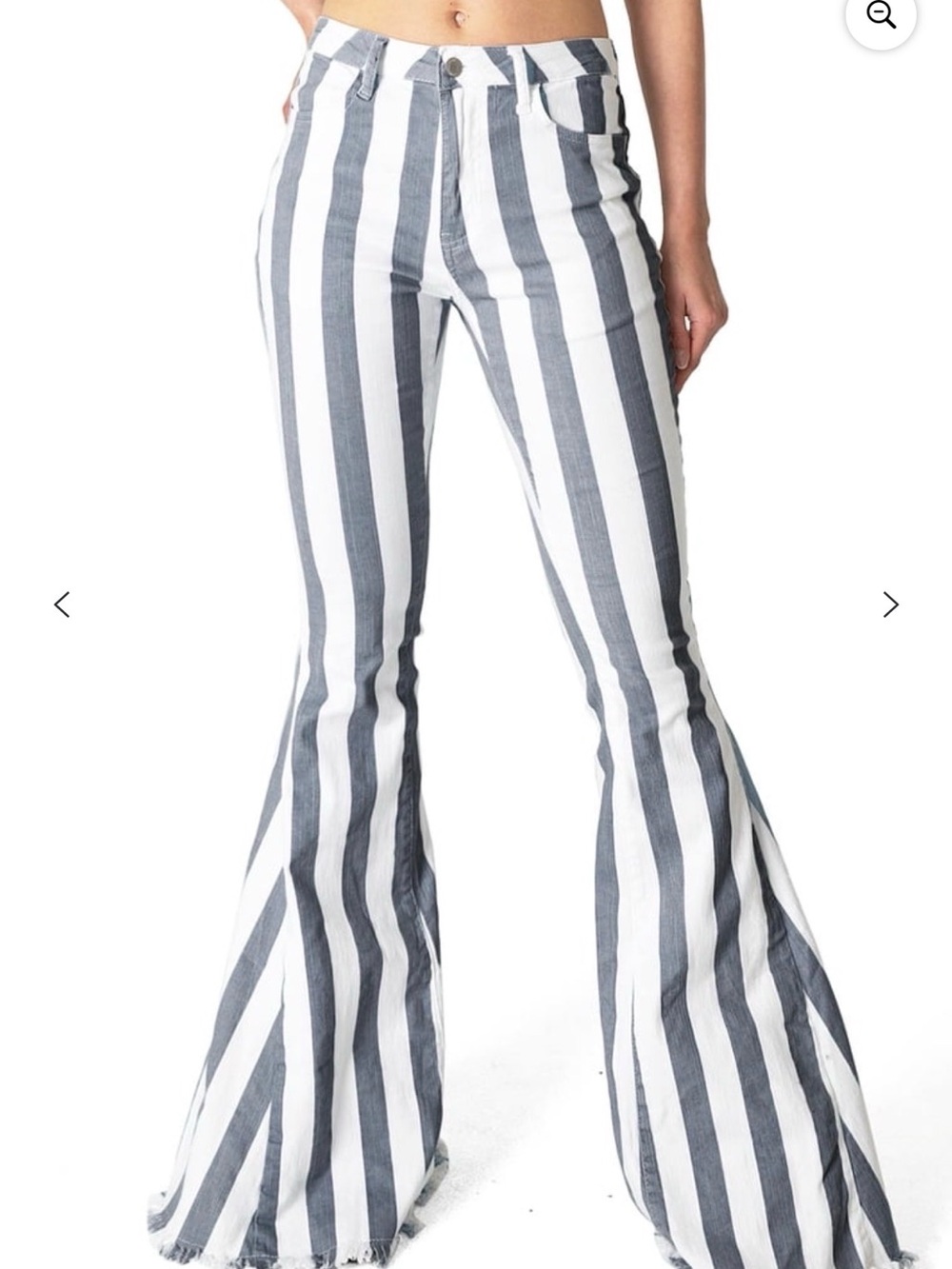 Saints and Hearts Striped Flare Denim Pants